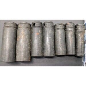 Vintage Snap On Socket Lot Of 7x Multiple Sockets From Same Set